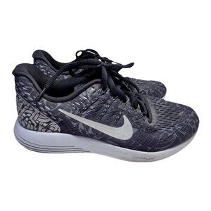 Nike Lunar Glide 8 Running Shoes Women’s Size 6 Black Gray Silver Sneaker